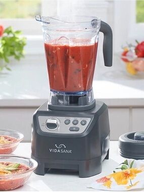 Princess House Black and Clear VidaSana Countertop Blender